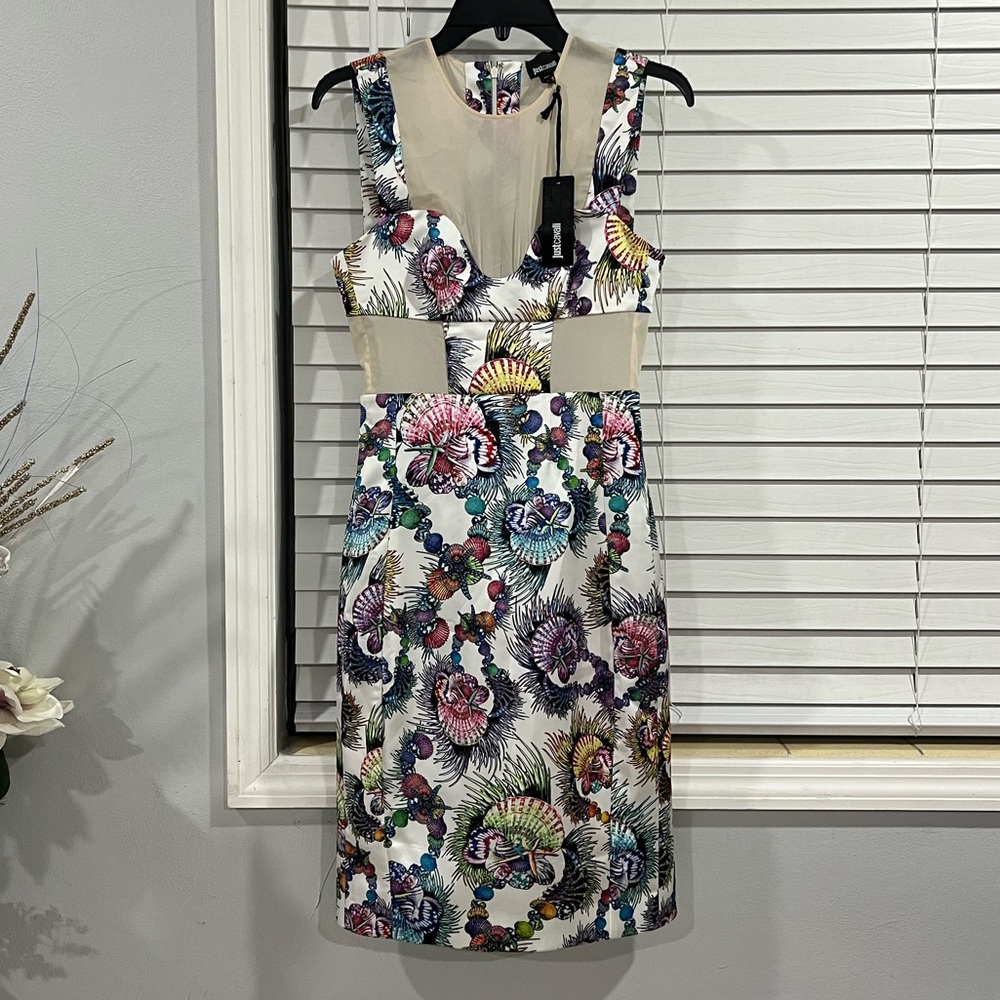 Just Cavalli Multi Print Dress Sleeveless